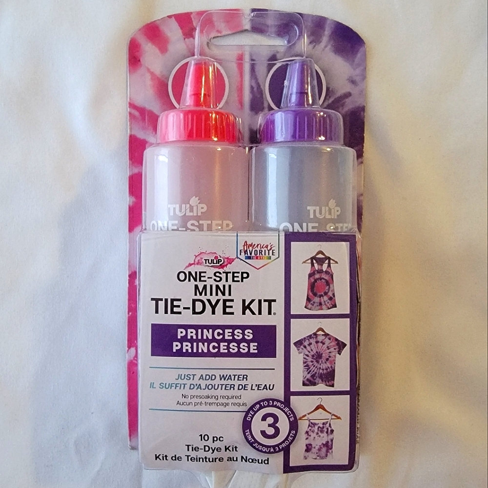 One-Step Mini Tie-Dye Kit Princess Just Add Water 10 Pc | Tulip